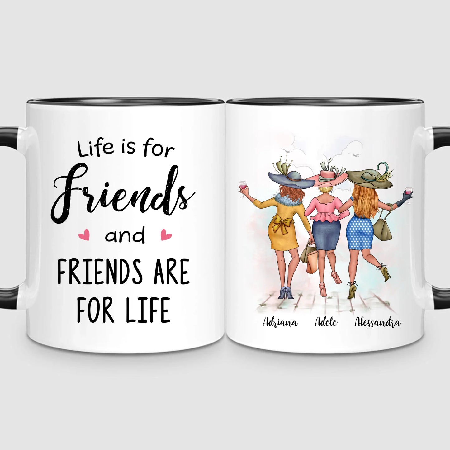 3 Chic Besties | Personalised Mug