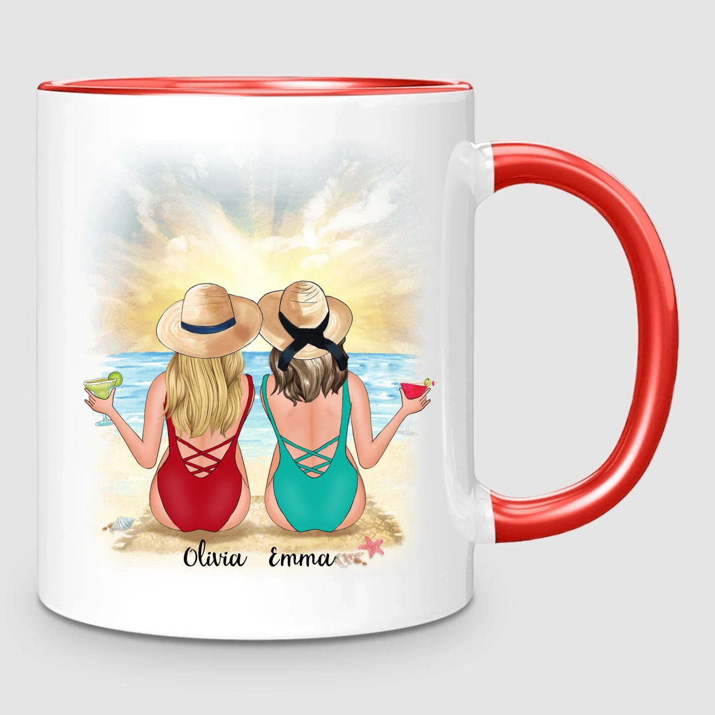 2 Besties at the Beach | Personalised Mug