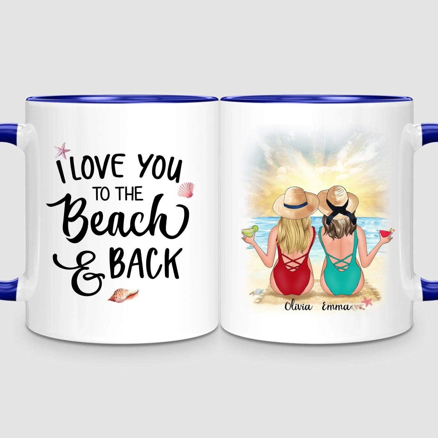 2 Besties at the Beach | Personalised Mug