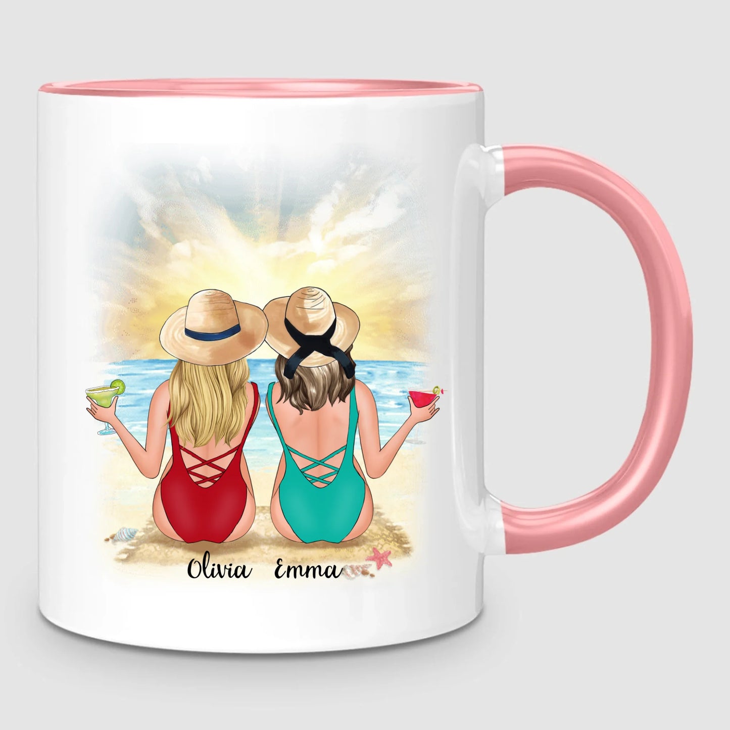2 Besties at the Beach | Personalised Mug