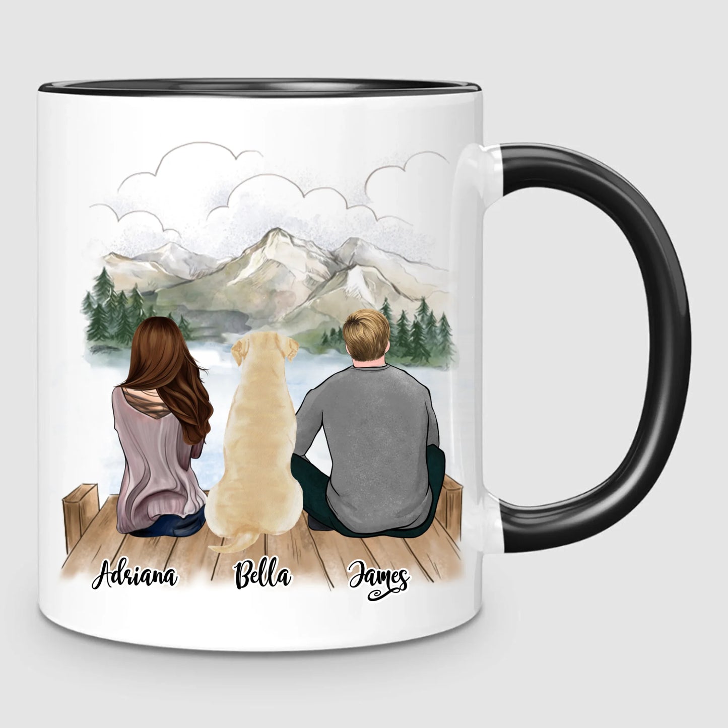 Couple & Dog | Personalised Mug