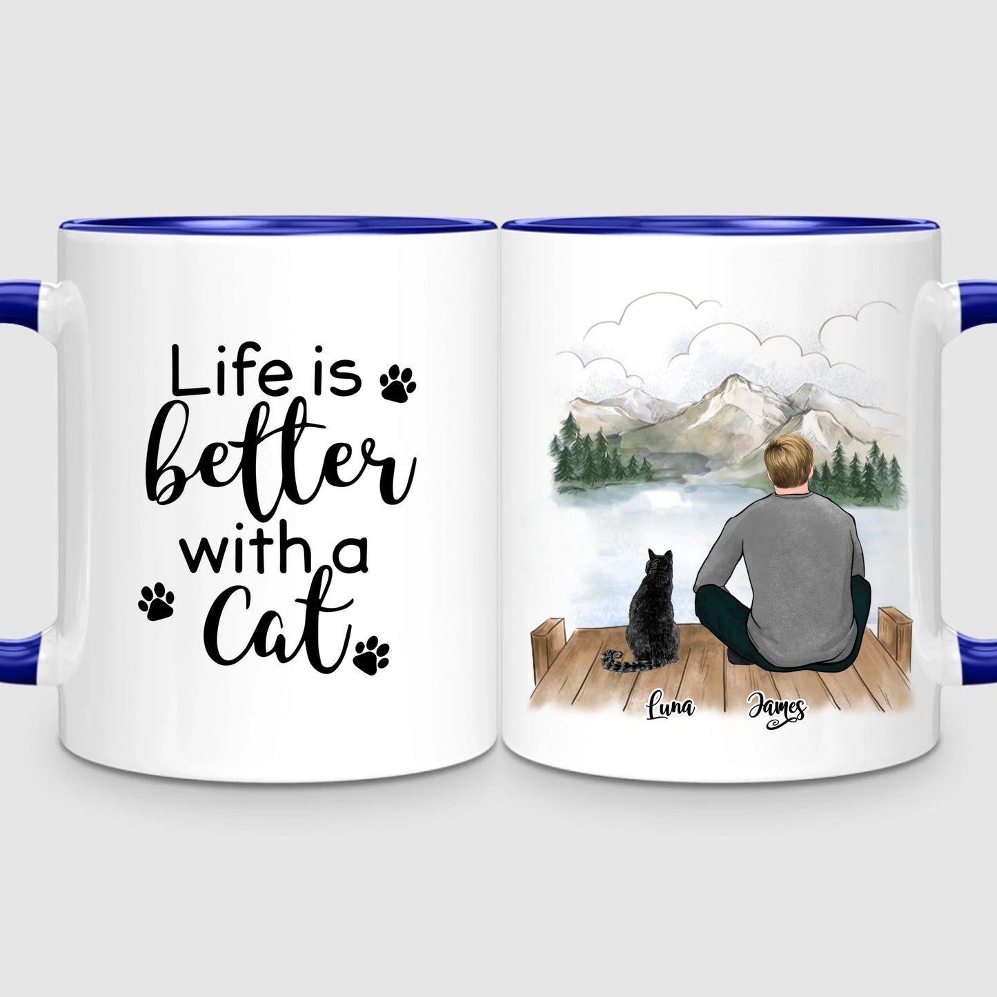 Man & Cats | Personalised Mug