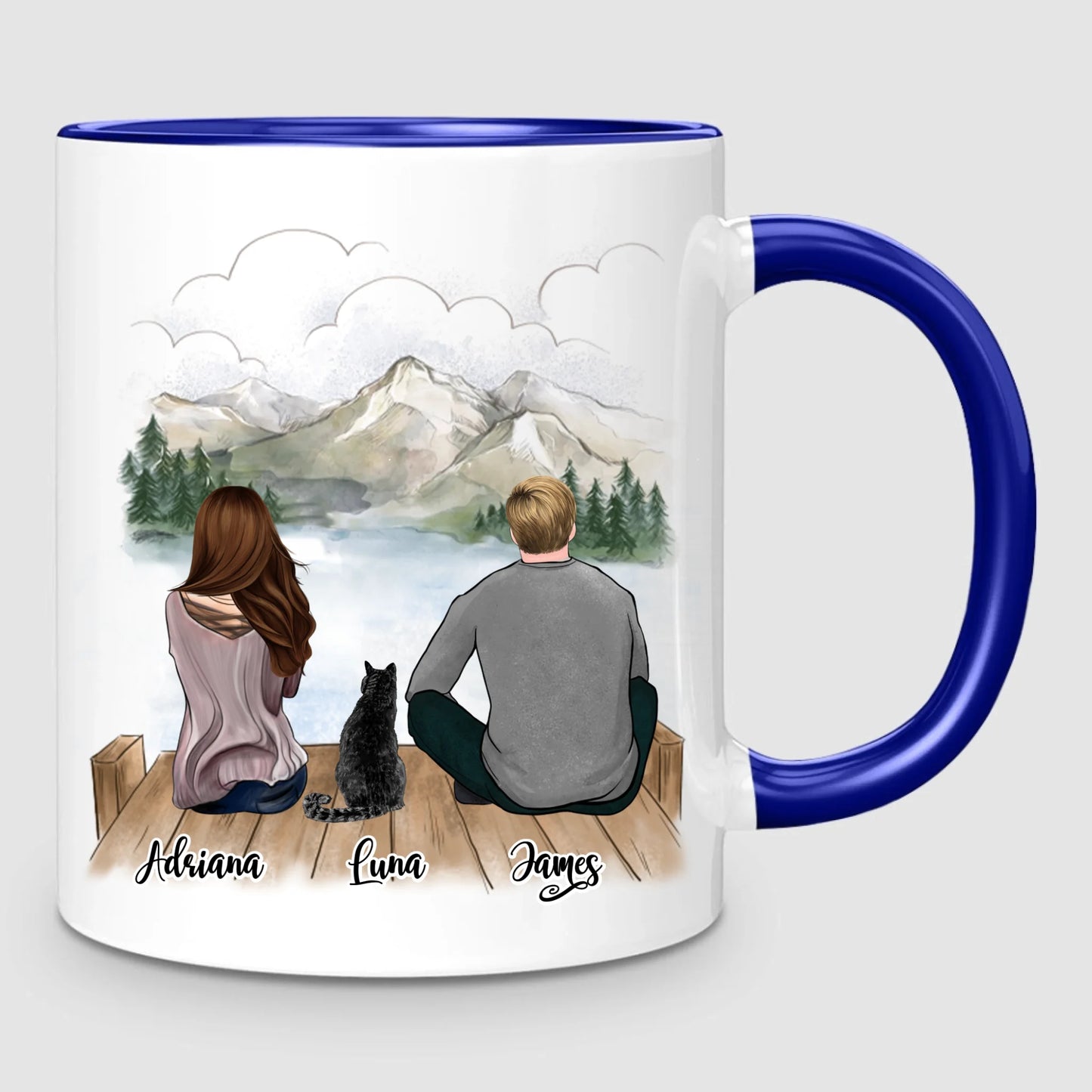 Couple & Cat | Personalised Mug