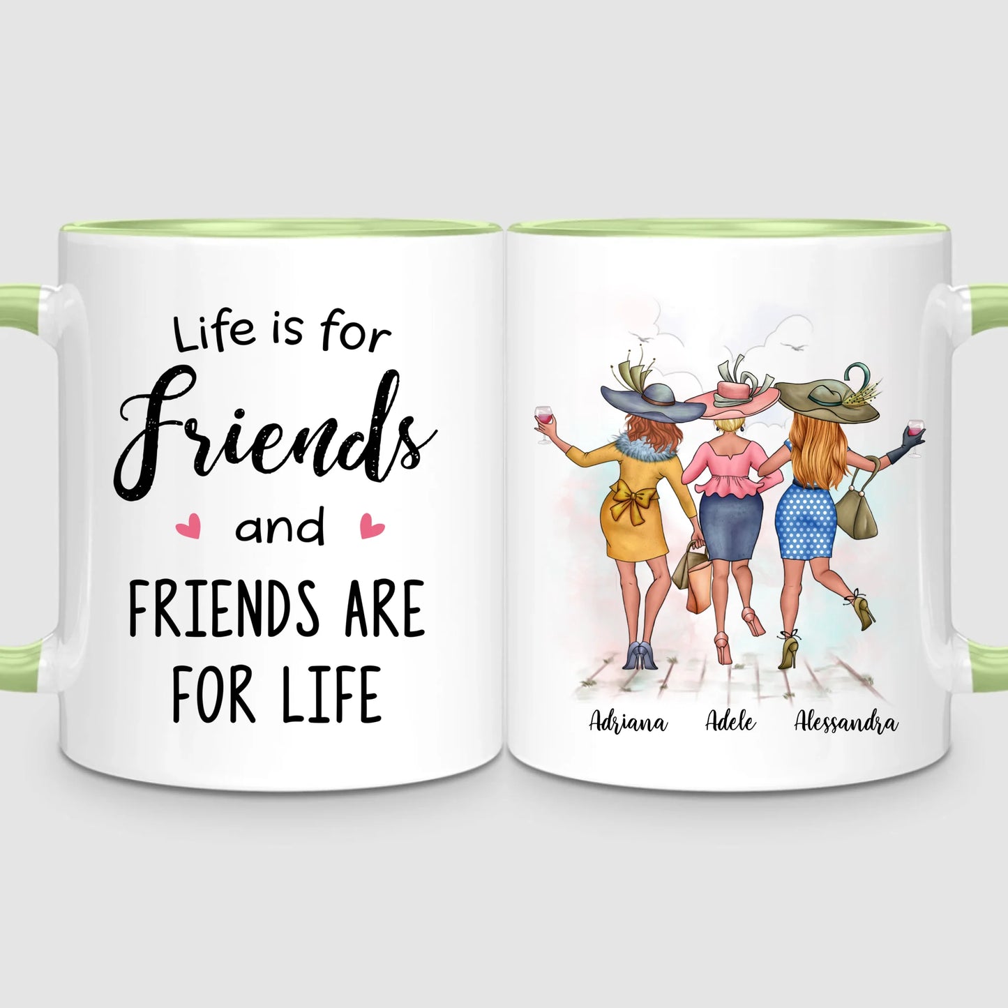 3 Chic Besties | Personalised Mug
