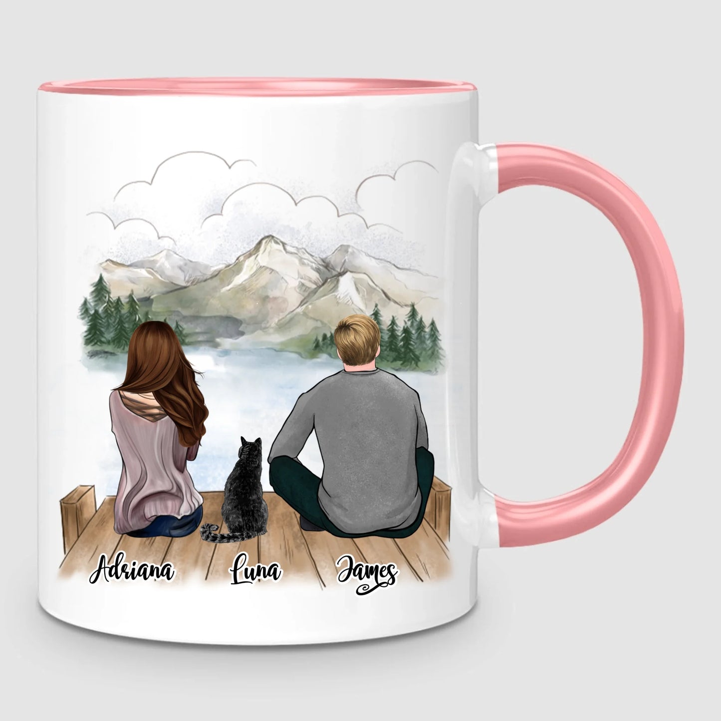 Couple & Cat | Personalised Mug