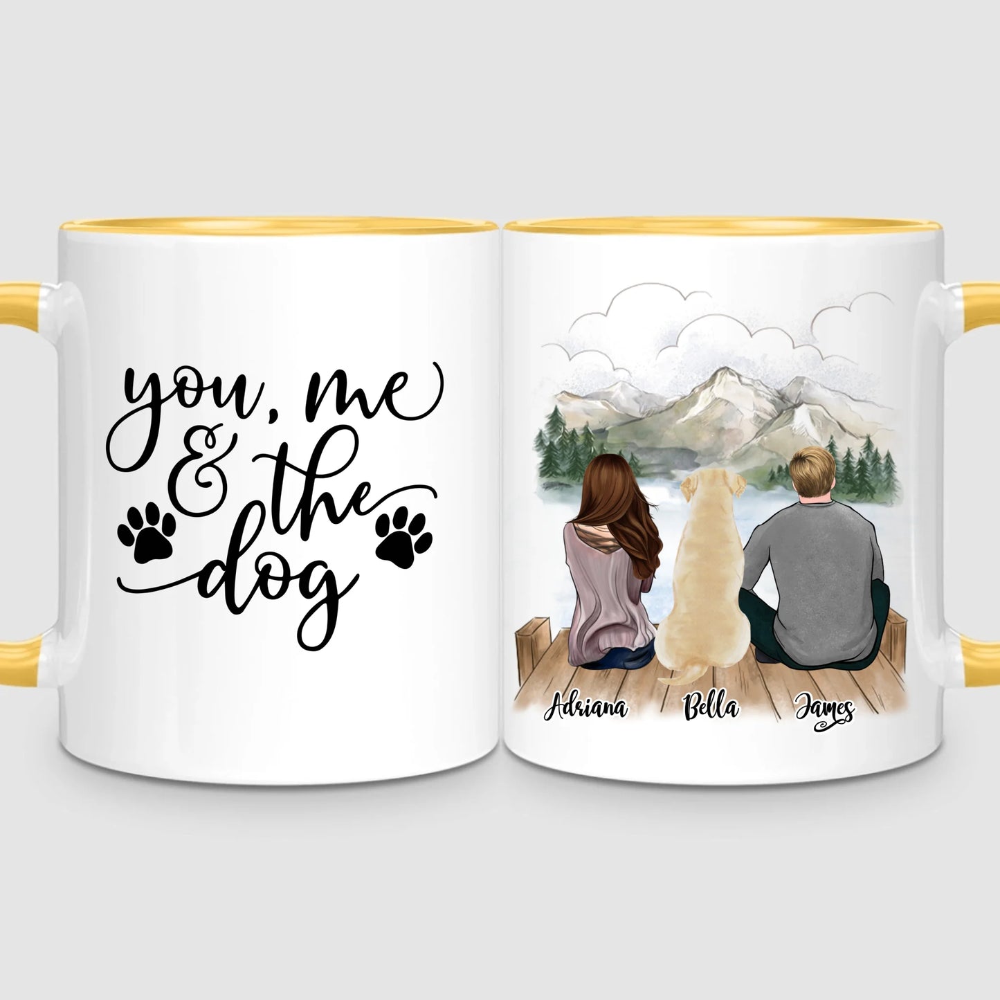 Couple & Dog | Personalised Mug
