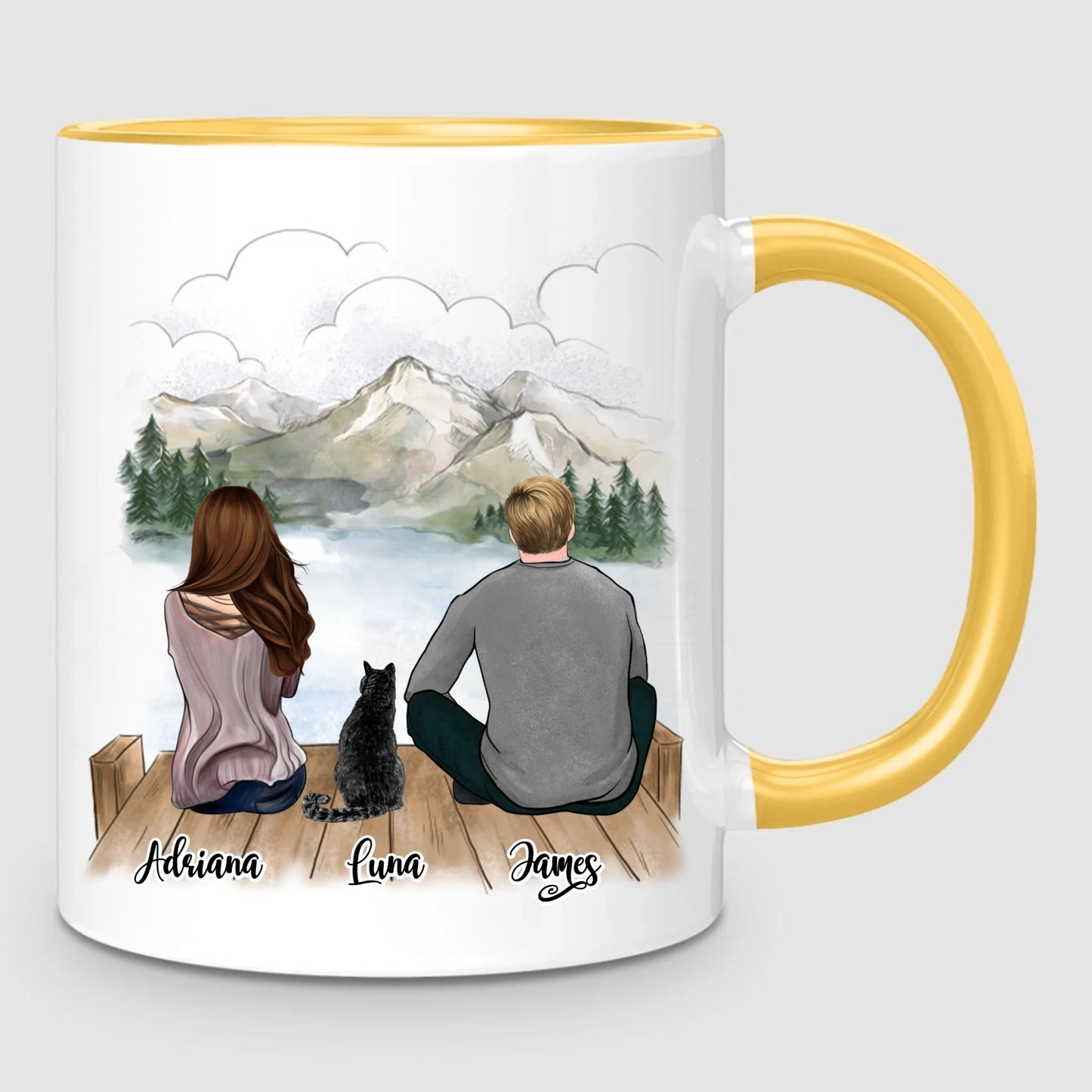 Couple & Cat | Personalised Mug