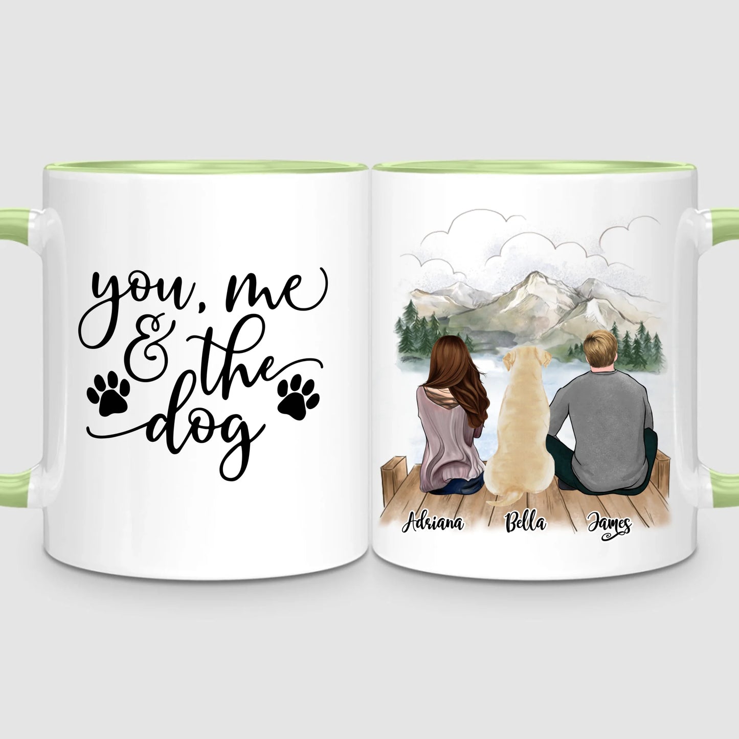 Couple & Dog | Personalised Mug