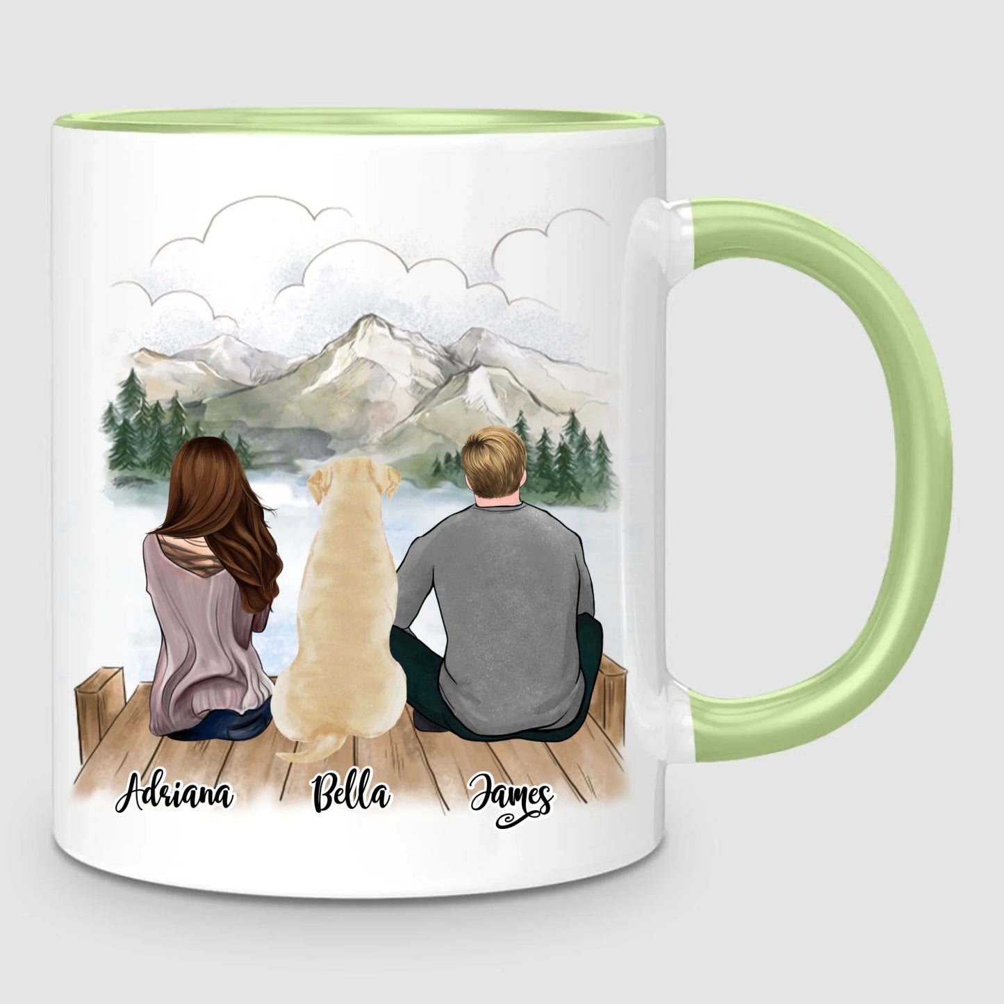 Couple & Dog | Personalised Mug