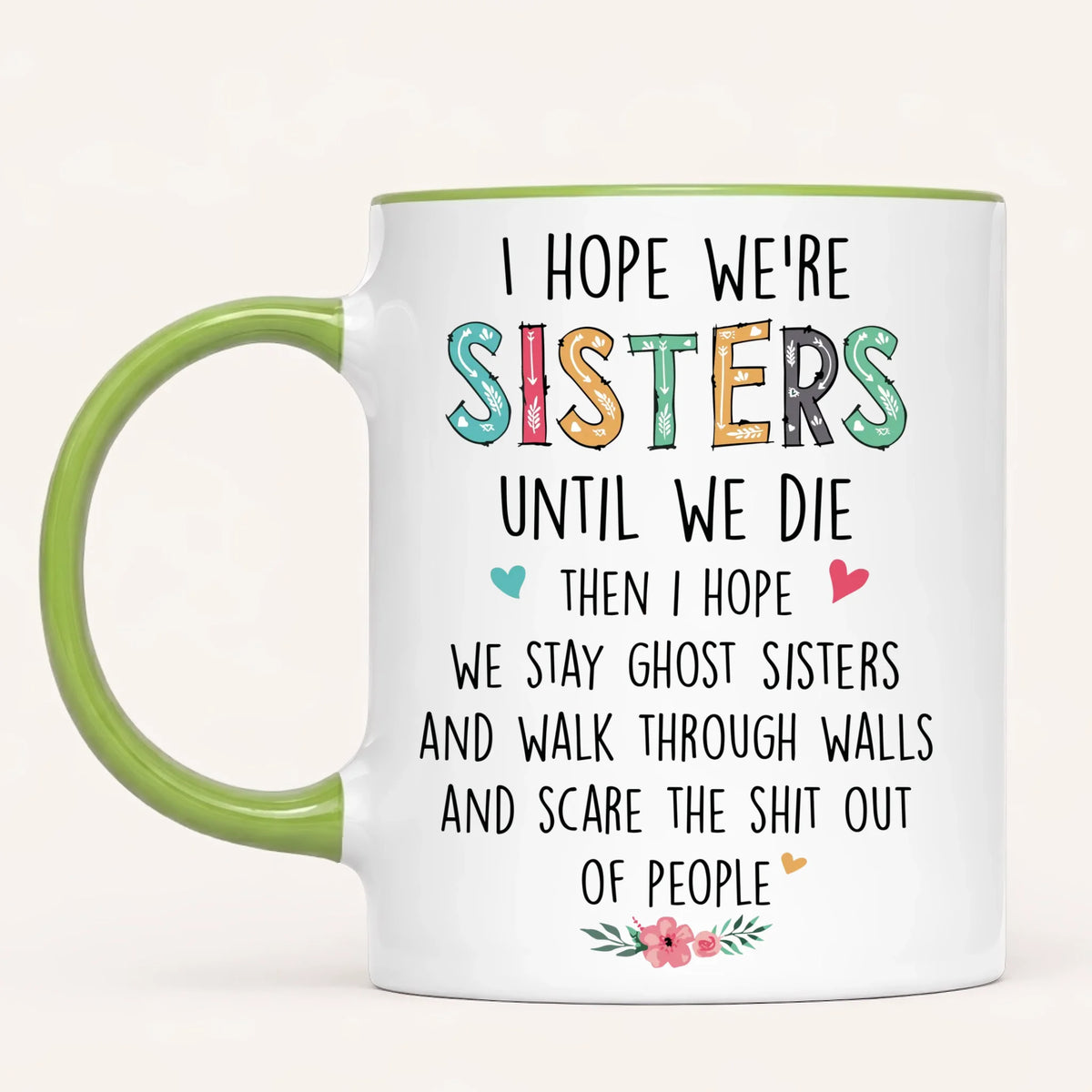 Personalised Sisters Mug | Cartoon Sisters | Up to 7