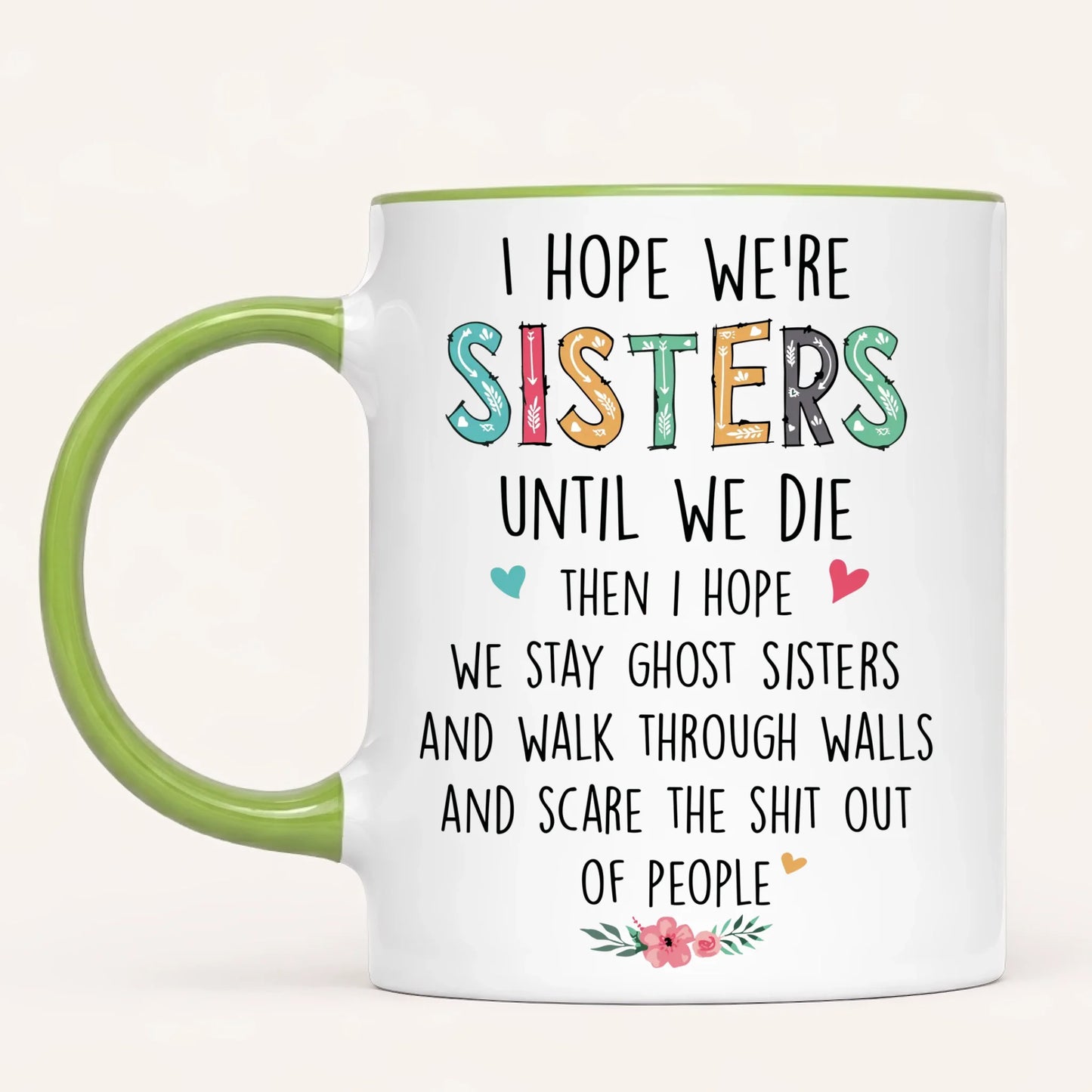 Personalised Sisters Mug | Cartoon Sisters | Up to 7