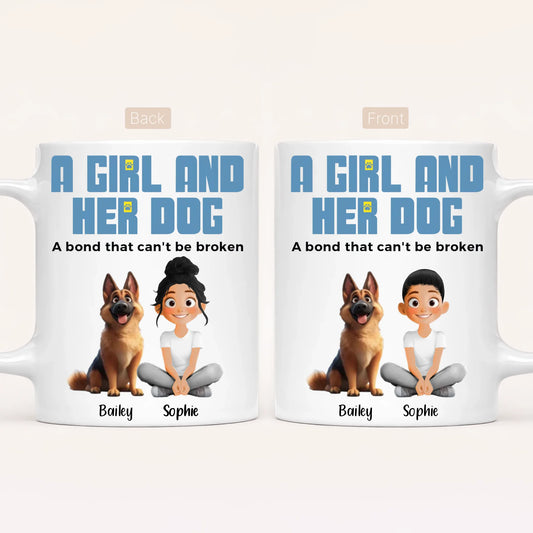 Personalised A Girl And Her Dog Mug
