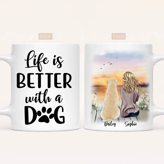 Personalised Dog Mum Mug | Life Is Better With a Dog