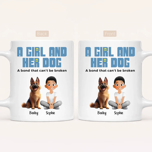 Personalised A Girl And Her Dog Mug