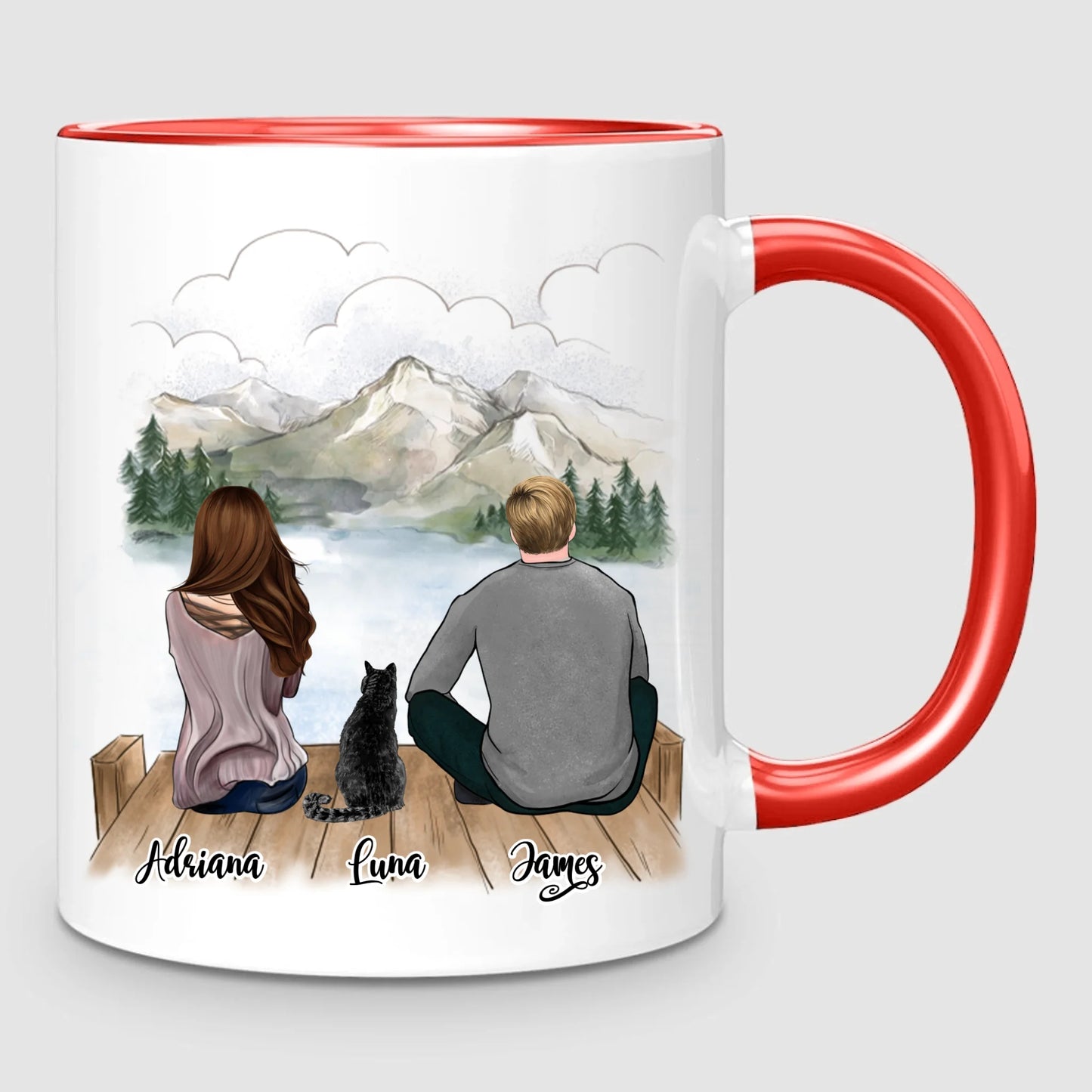 Couple & Cat | Personalised Mug