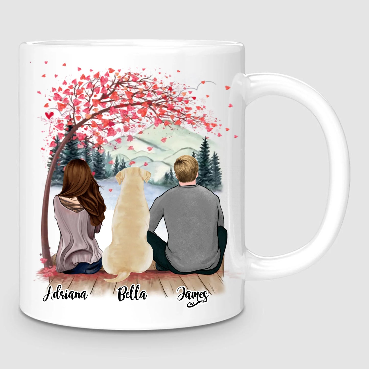 Couple & Dog | Personalised Mug