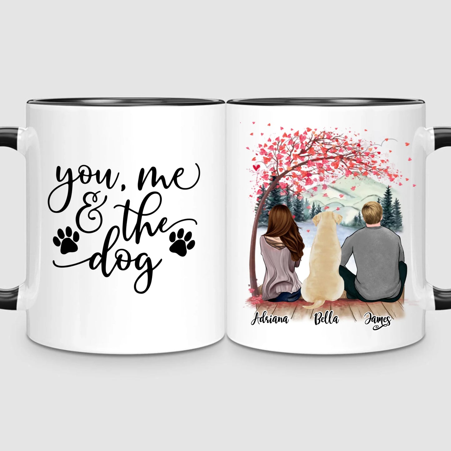 Couple & Dog | Personalised Mug