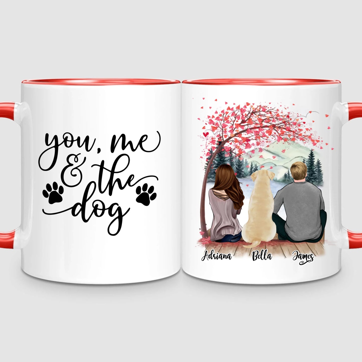 Couple & Dog | Personalised Mug