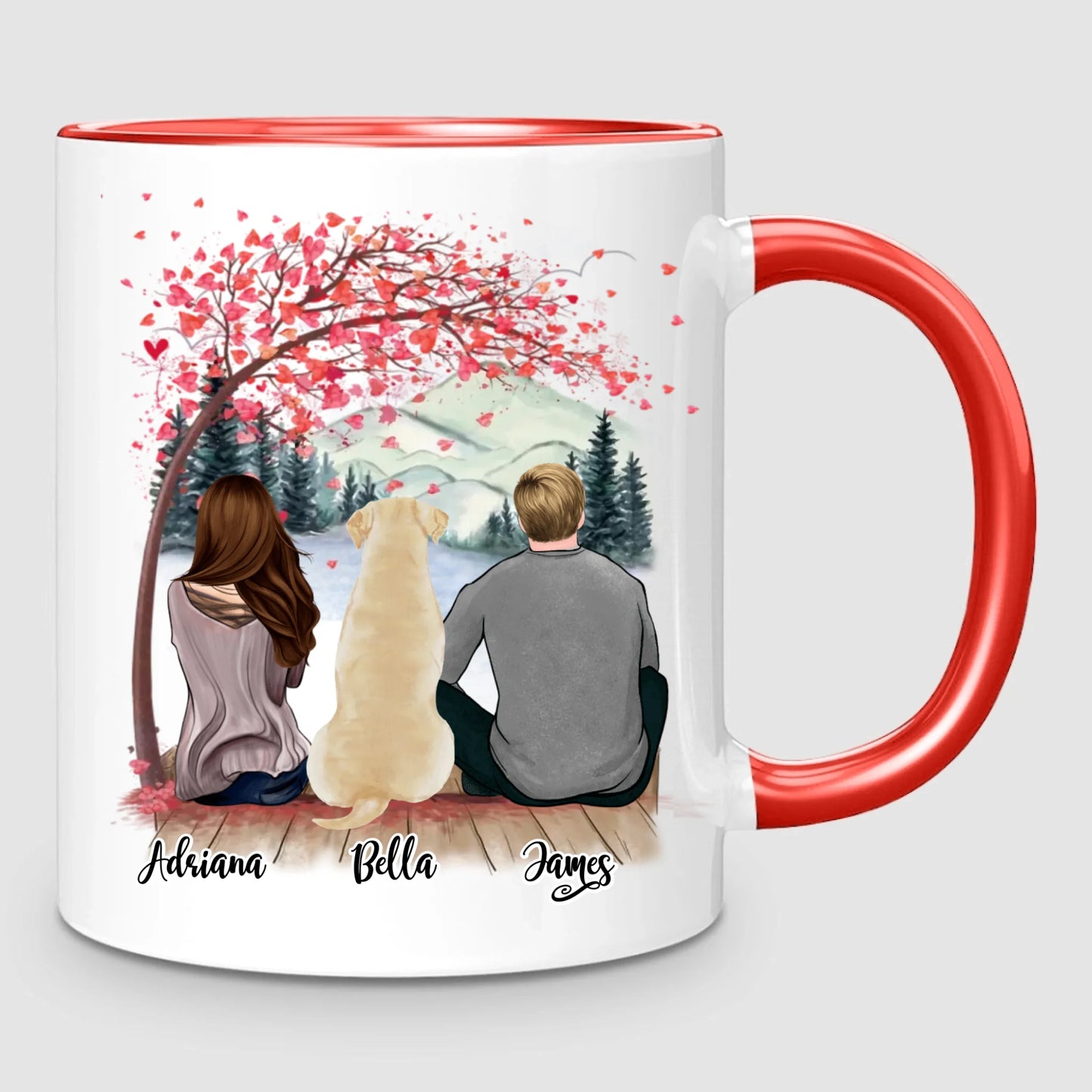 Couple & Dog | Personalised Mug