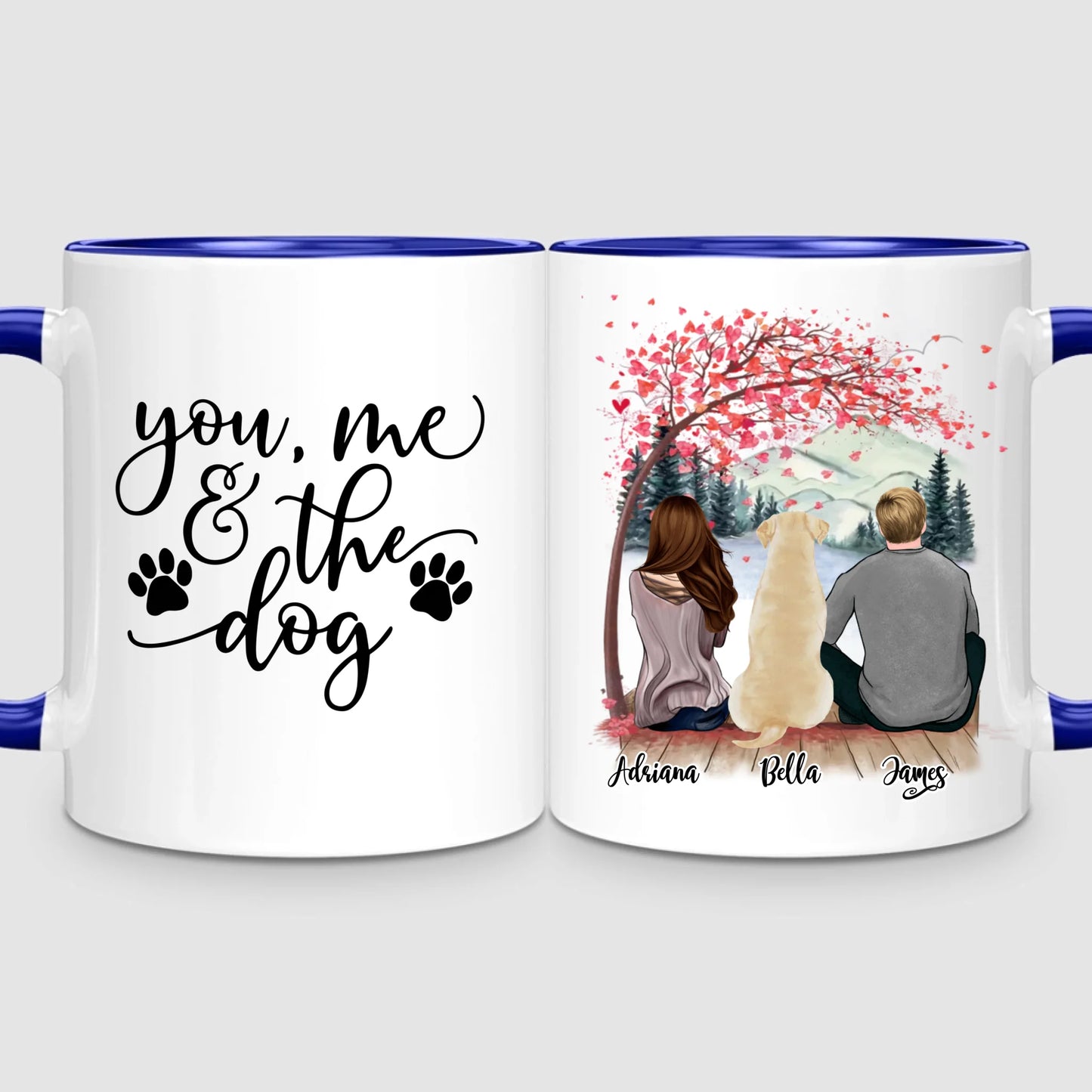 Couple & Dog | Personalised Mug