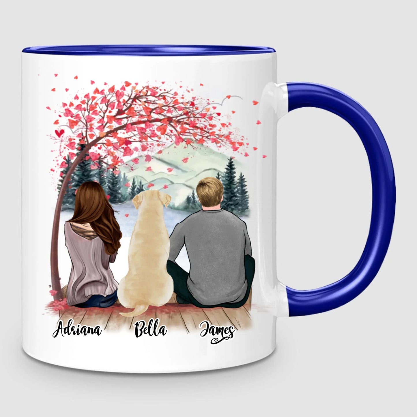Couple & Dog | Personalised Mug