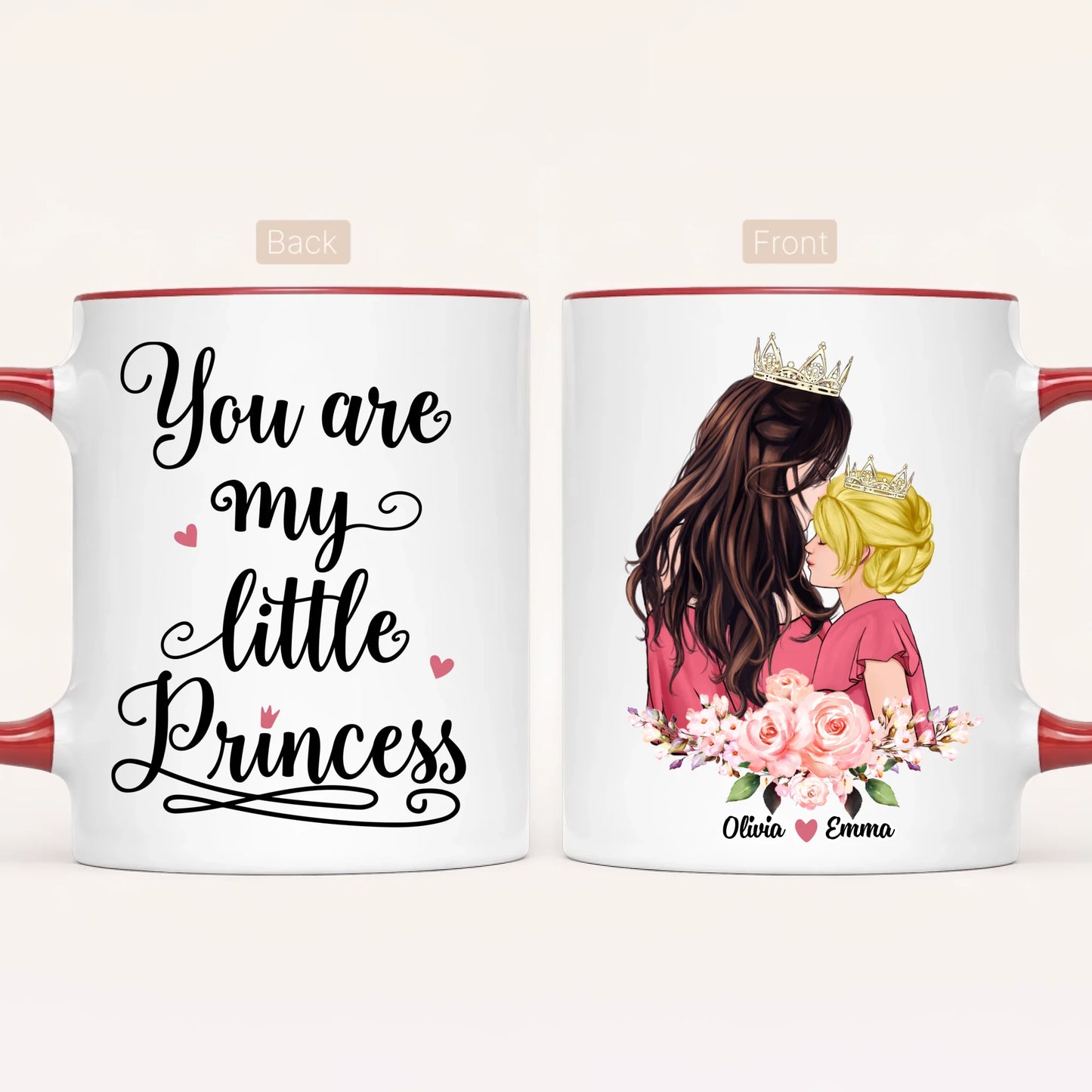 Personalised Mum Mug | Queen & Princess