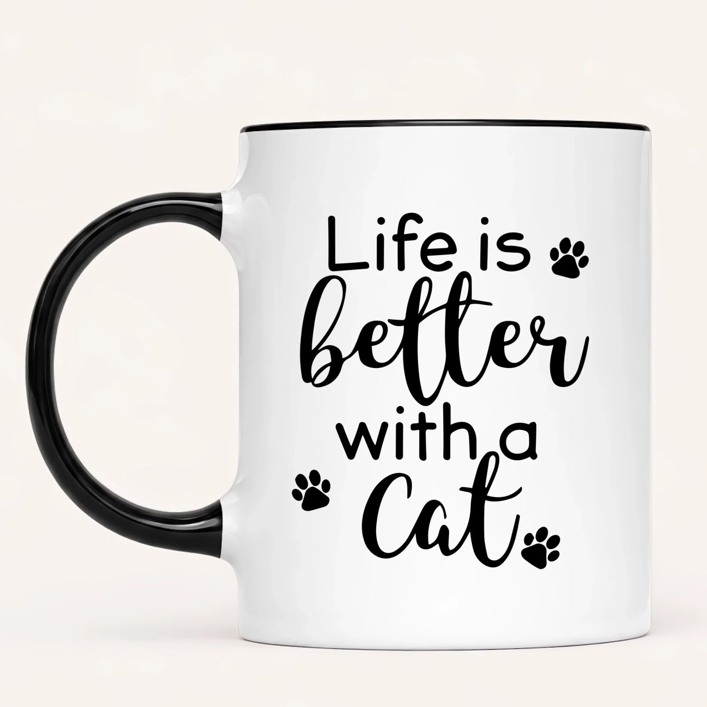Personalised Cat Mug | Life Is Better with a cat