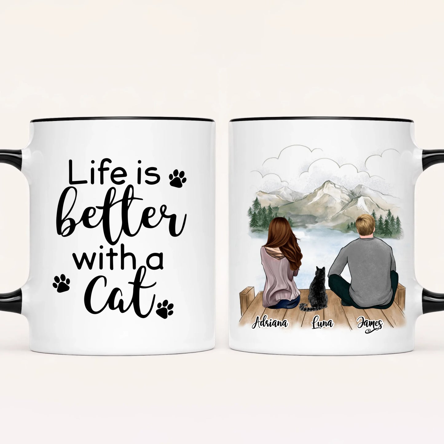 Personalised Cat Mug | Life Is Better with a cat