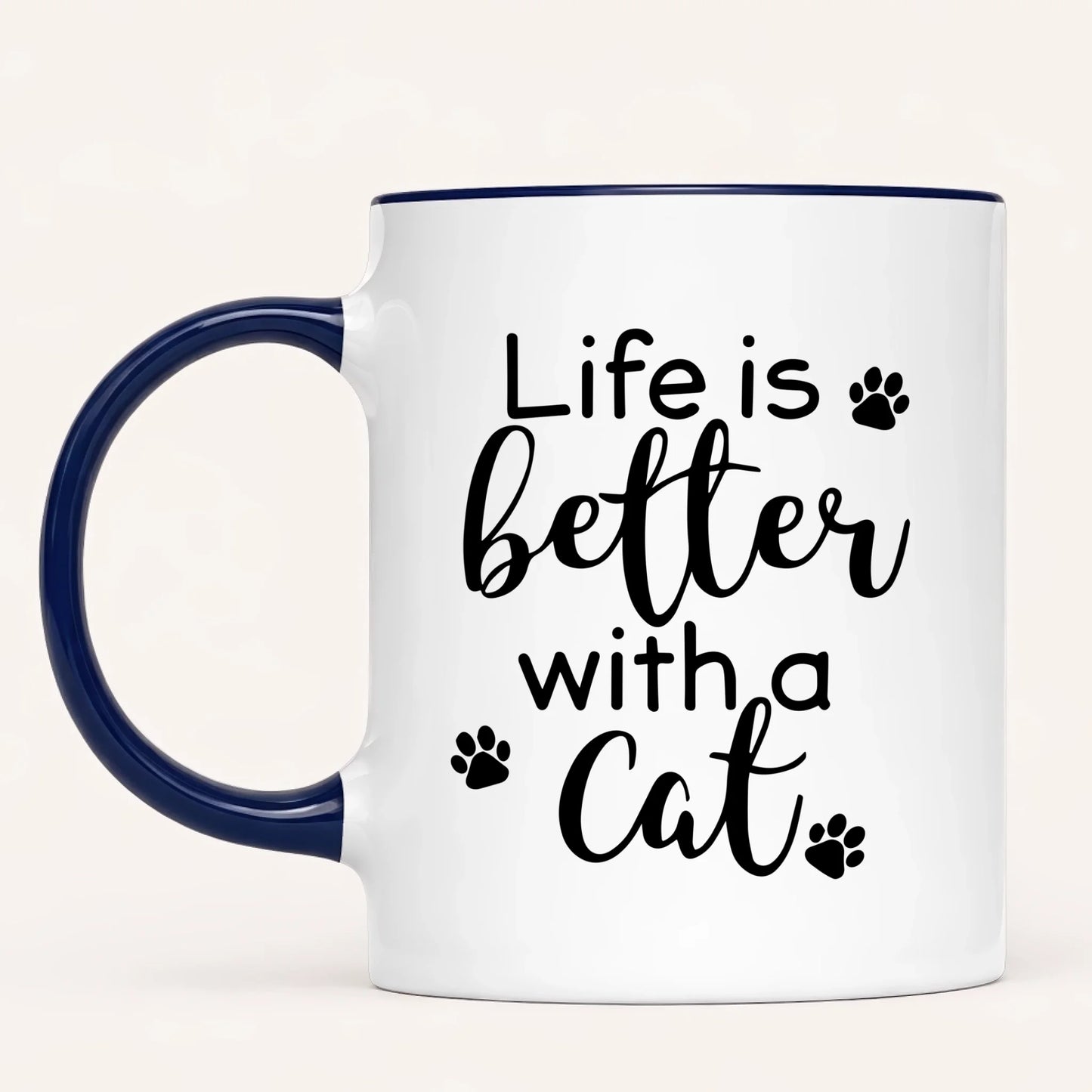 Personalised Cat Mug | Life Is Better with a cat