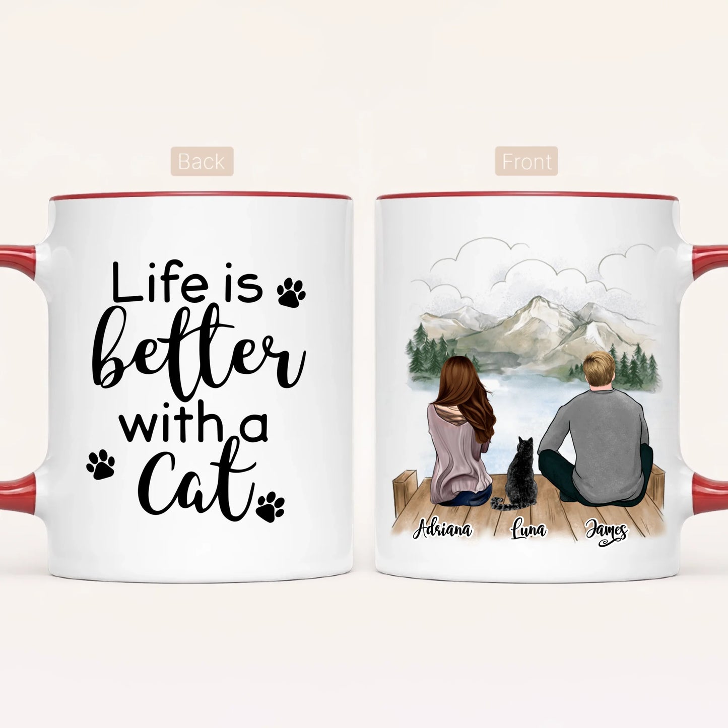 Personalised Cat Mug | Life Is Better with a cat