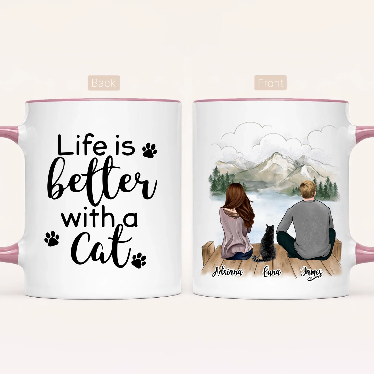 Personalised Cat Mug | Life Is Better with a cat