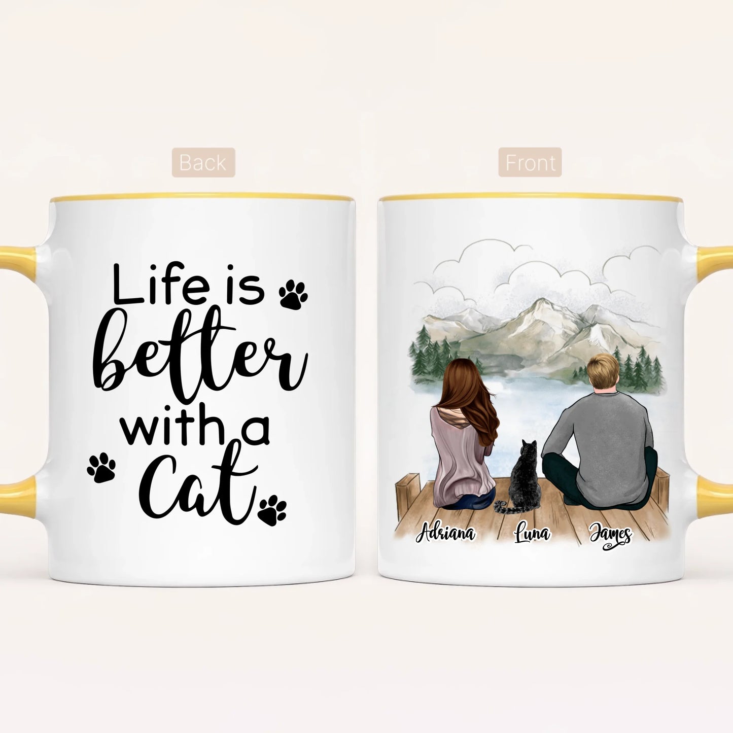 Personalised Cat Mug | Life Is Better with a cat