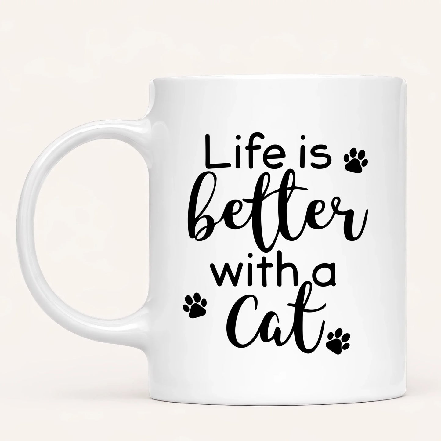 Personalised Cat Mug | Life Is Better with a cat