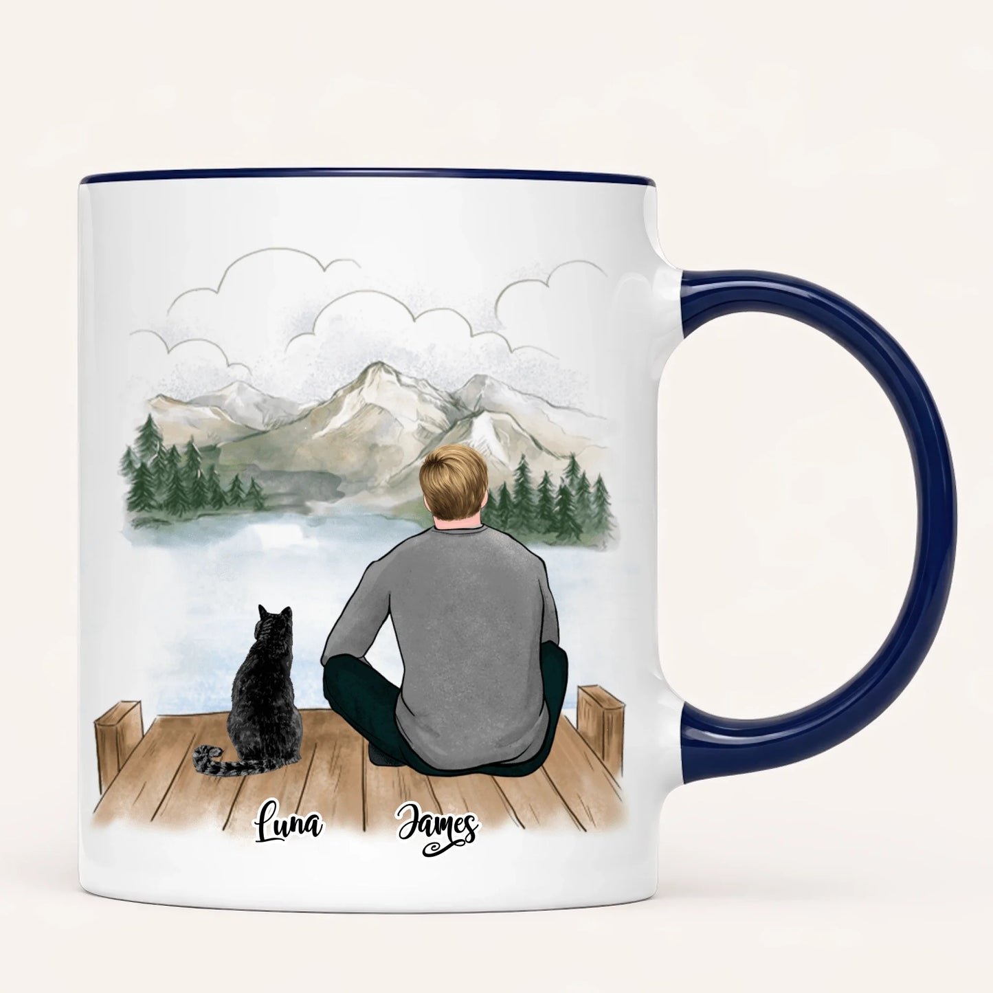 Personalised Cat Dad Mug | Up to 3