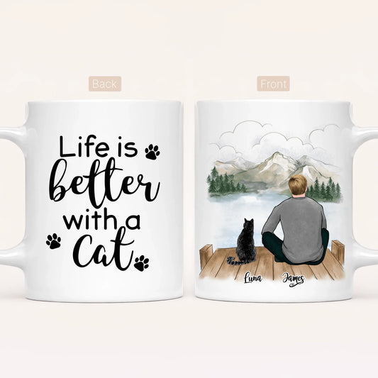 Personalised Cat Dad Mug | Up to 3