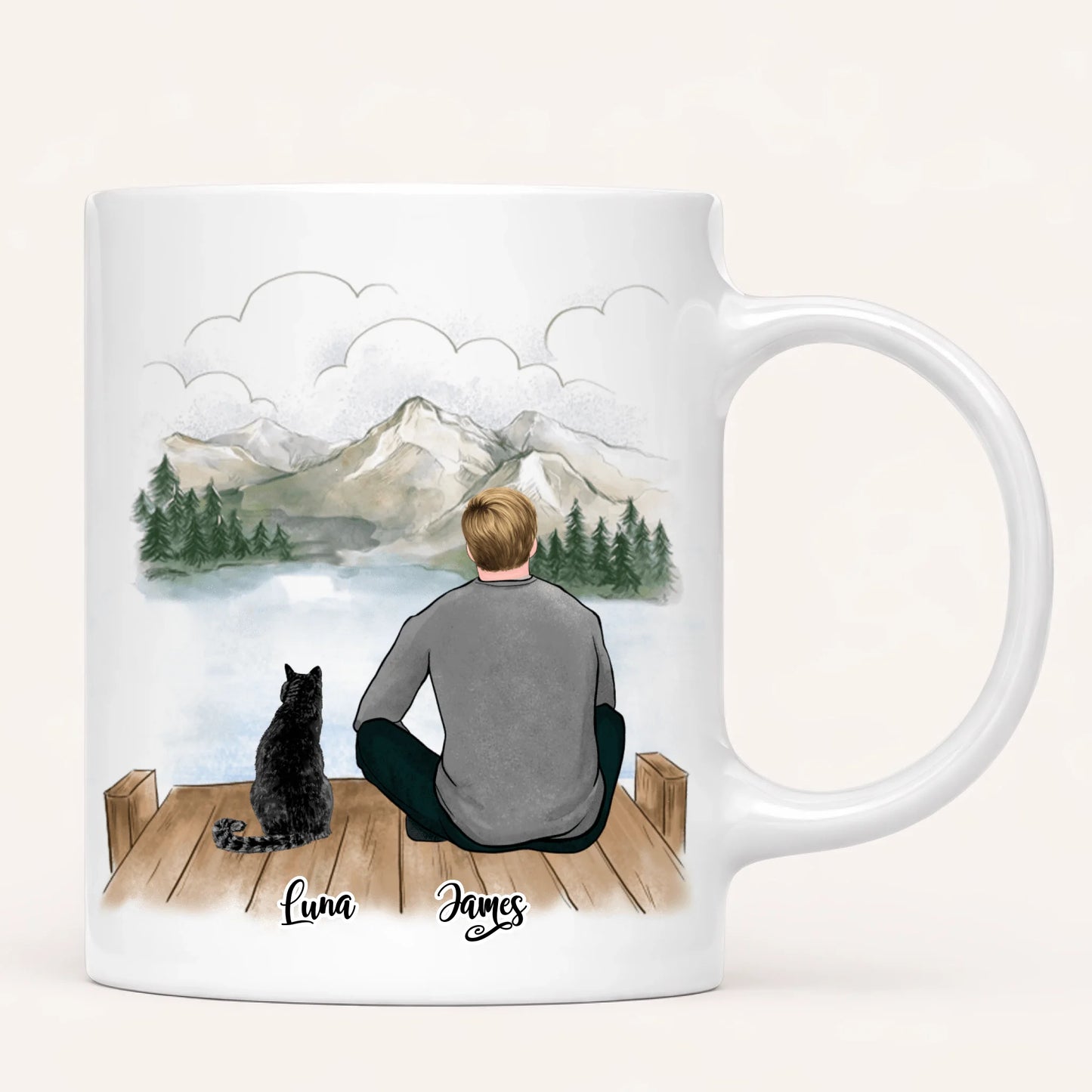 Personalised Cat Dad Mug | Up to 3