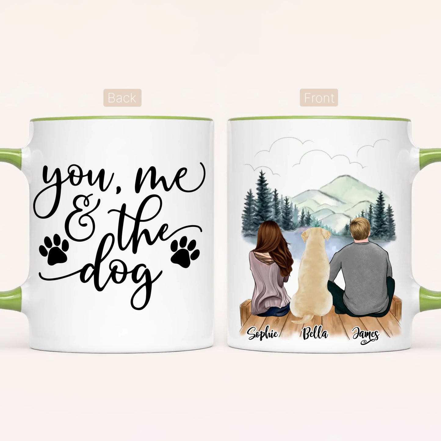 Personalised Dog Mug | You, Me & The Dog