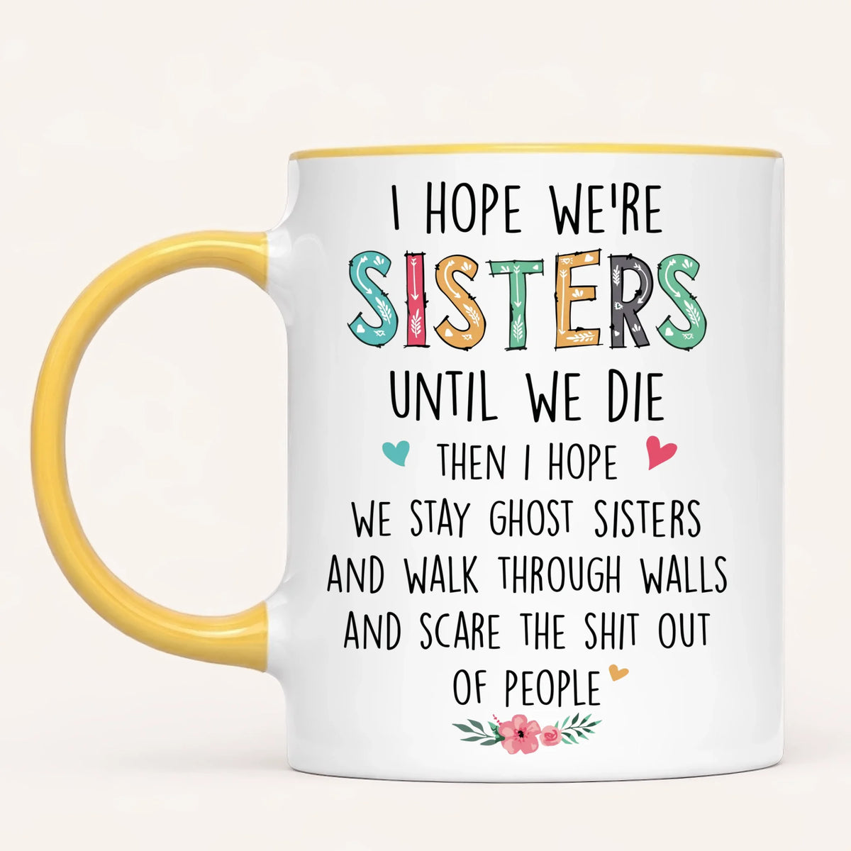 Personalised Sisters Mug | Cartoon Sisters | Up to 7