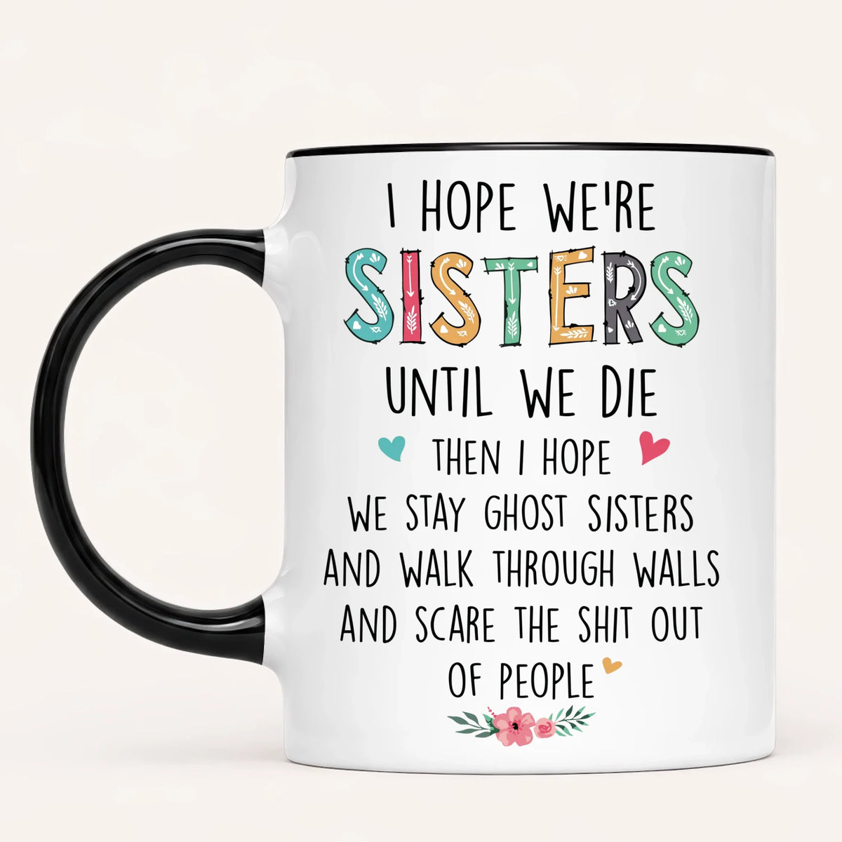 Personalised Sisters Mug | Cartoon Sisters | Up to 7