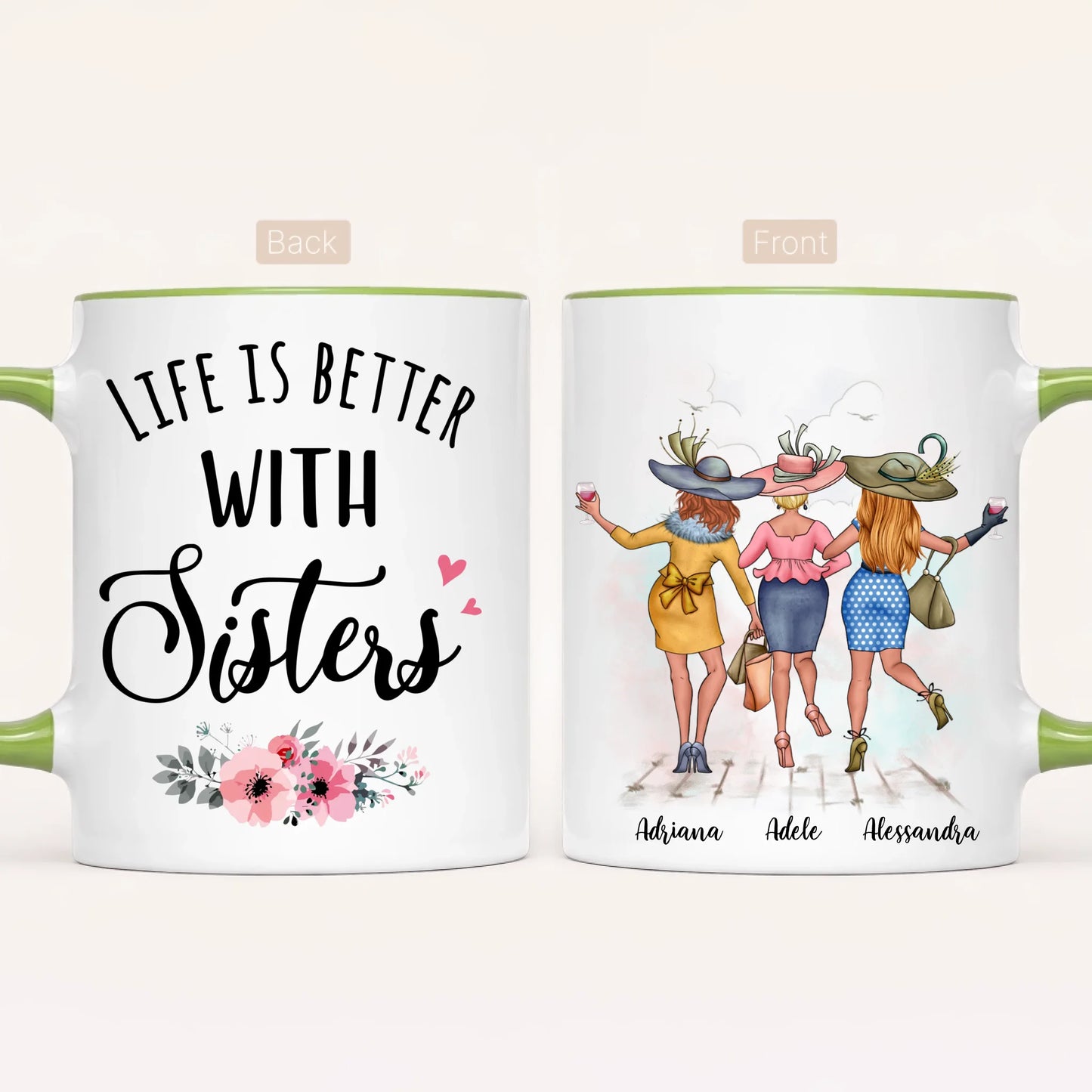 Personalised Sisters Mug | Life Is Better With Sisters