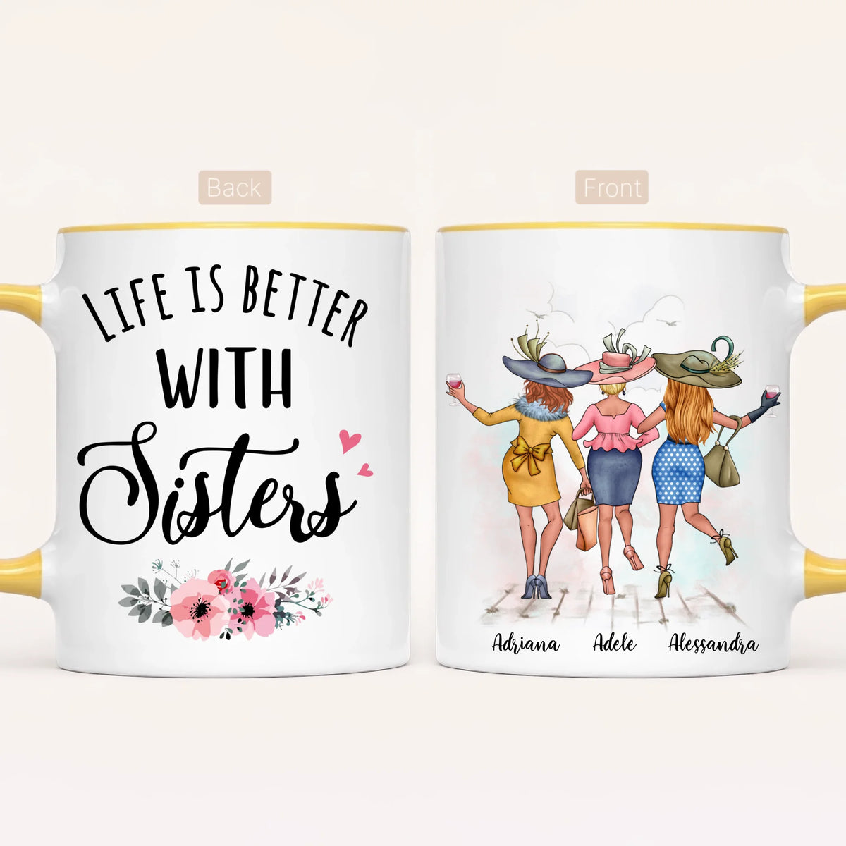 Personalised Sisters Mug | Life Is Better With Sisters