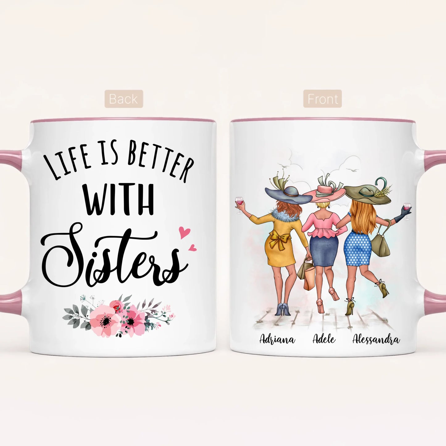 Personalised Sisters Mug | Life Is Better With Sisters