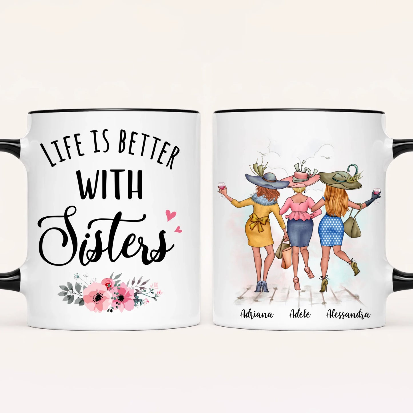 Personalised Sisters Mug | Life Is Better With Sisters
