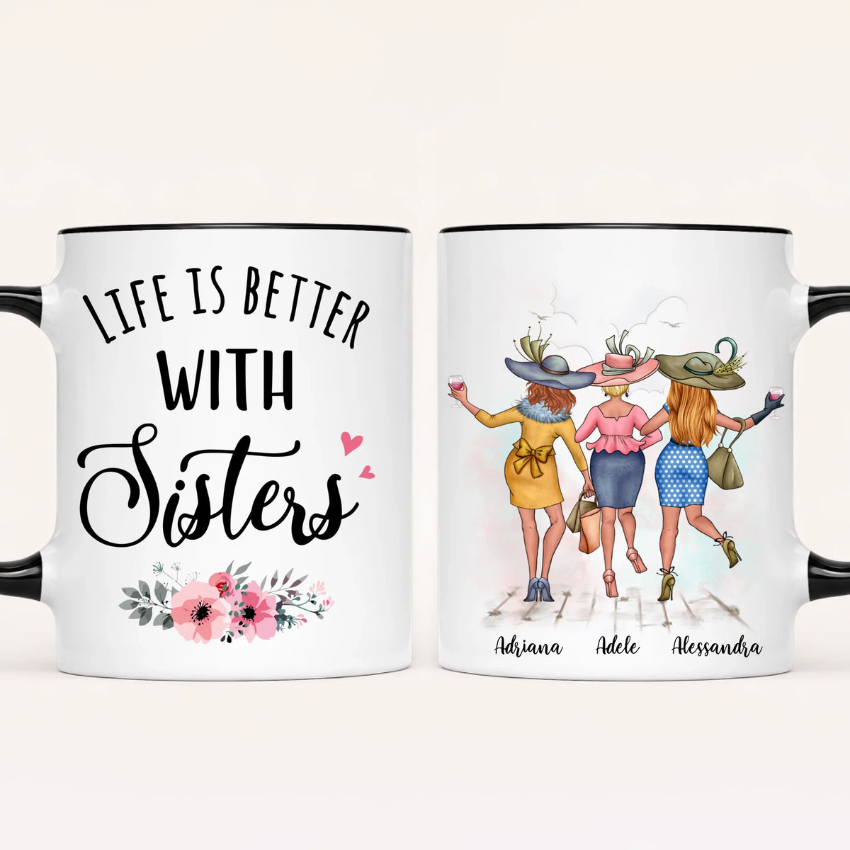 Personalised Sisters Mug | Life Is Better With Sisters