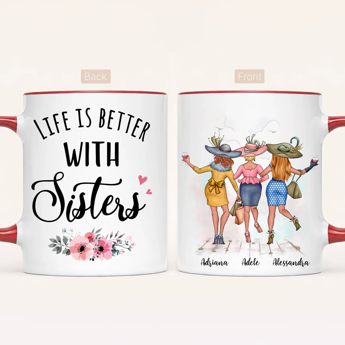 Personalised Sisters Mug | Life Is Better With Sisters