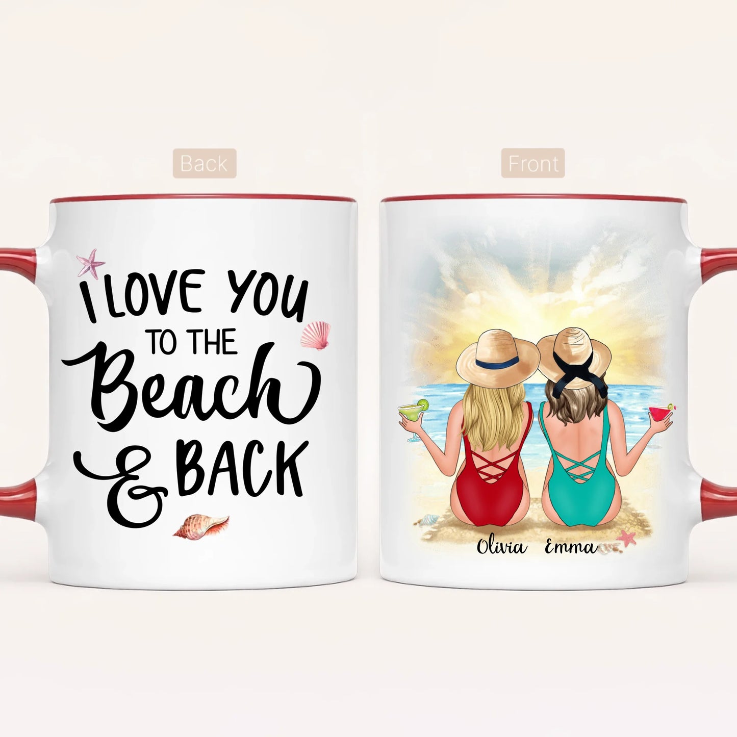 Personalised Beach Mug | To the Beach & Back