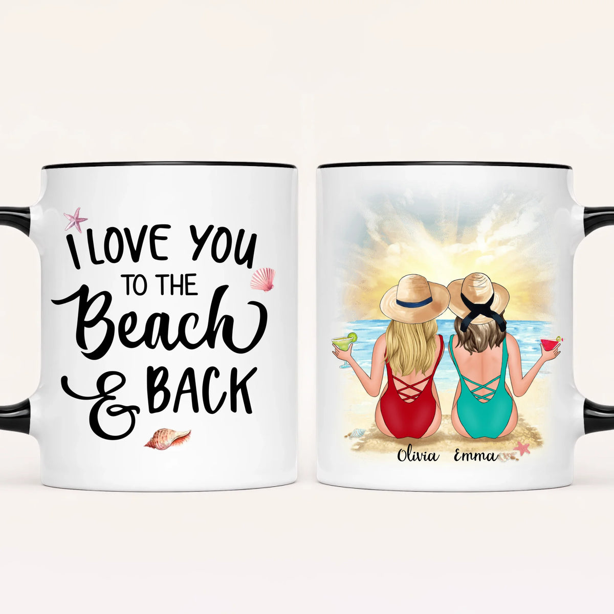 Personalised Beach Mug | To the Beach & Back