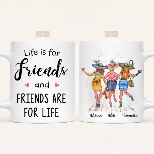 Personalised Besties Mug | Friends for Life | Up to 3
