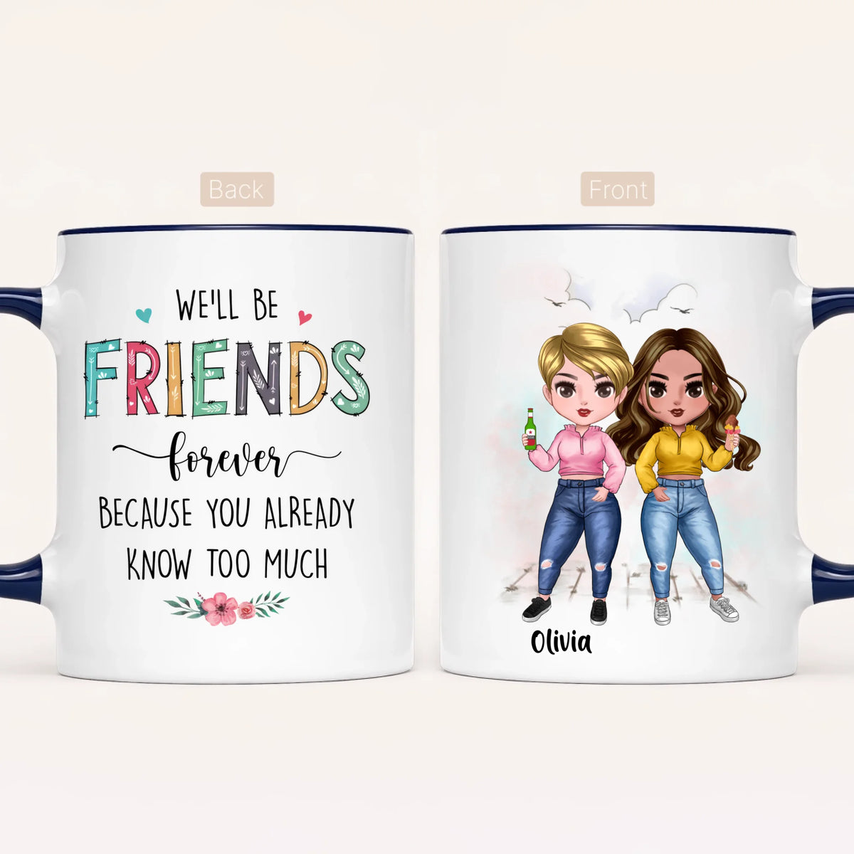Personalised Best Friends Mug | Up to 7