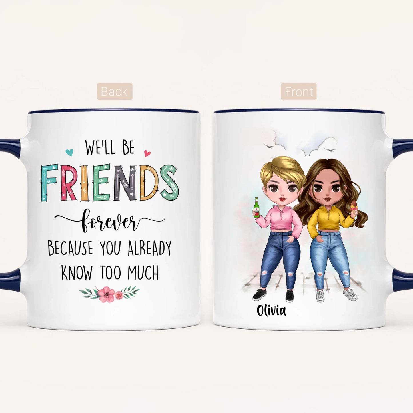 Personalised Best Friends Mug | Up to 7